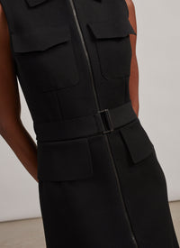 Robe polo zippée - Noir