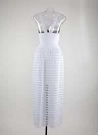 Robe longue sans manches Kalimba - Blanc