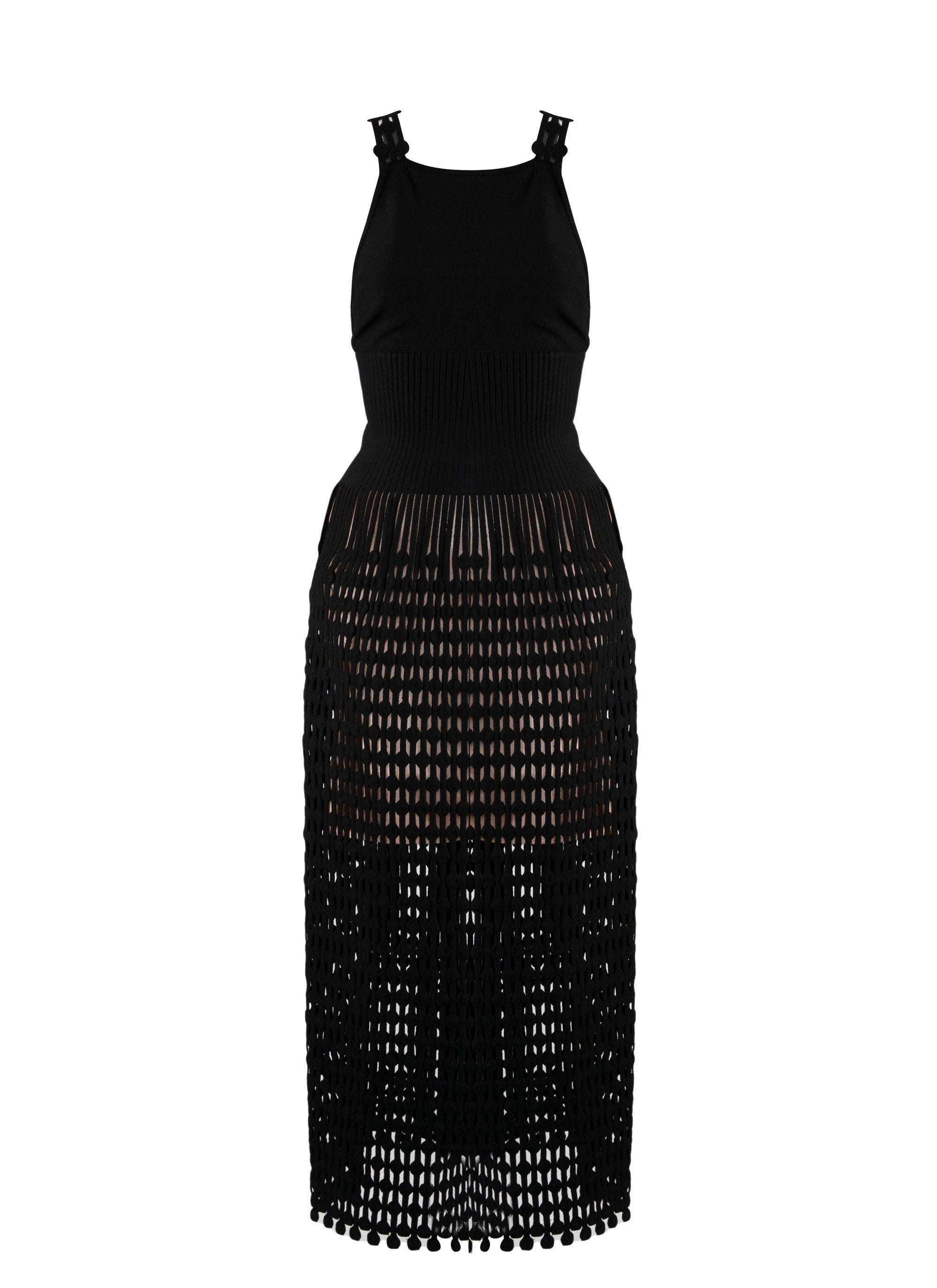 Kalimba sleeveless maxi dress - Black intense