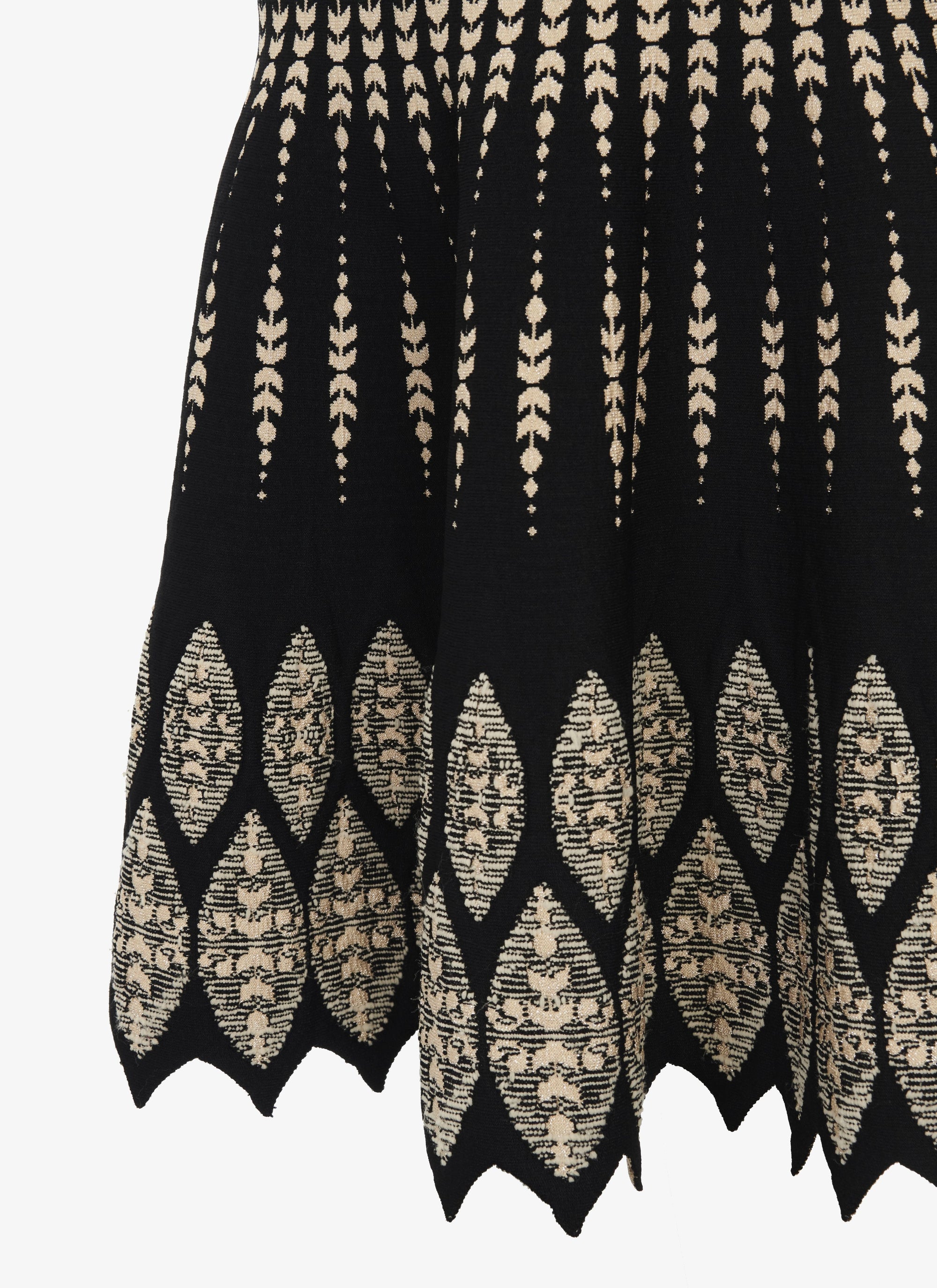 Robe courte évasée - Noir & Beige