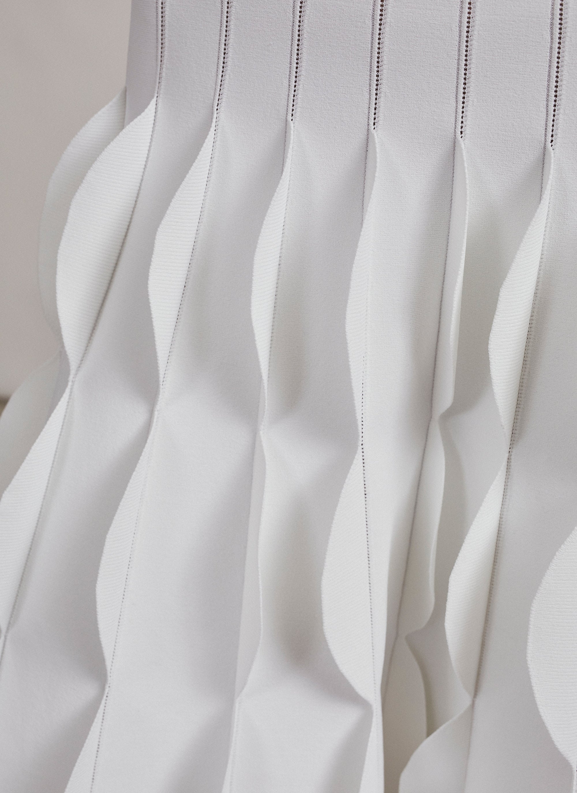 Robe polo festonnée en maille - Grenat