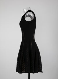 Robe courte sans manches - Noir