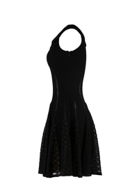 Robe courte sans manches en soie mélangée - Noir