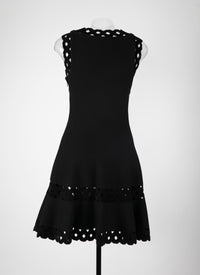 Robe courte sans manches Loden en laine - Noir