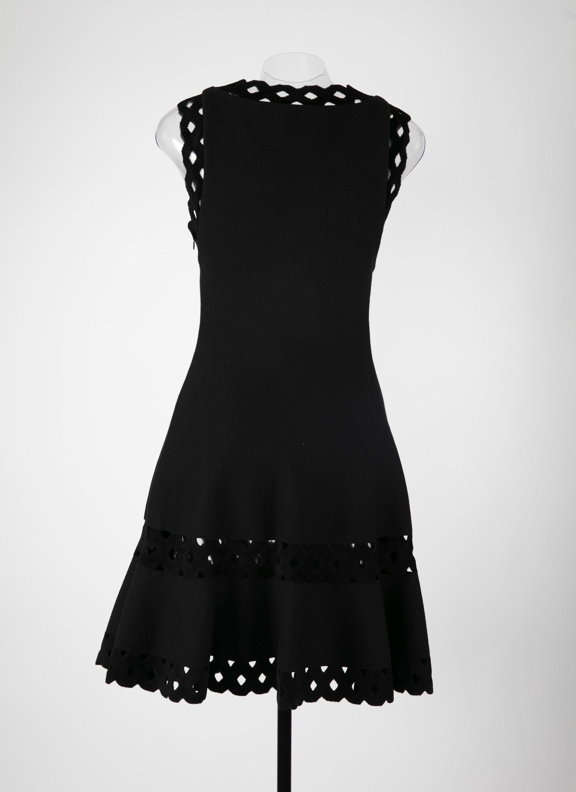 Robe courte sans manches Loden en laine - Noir