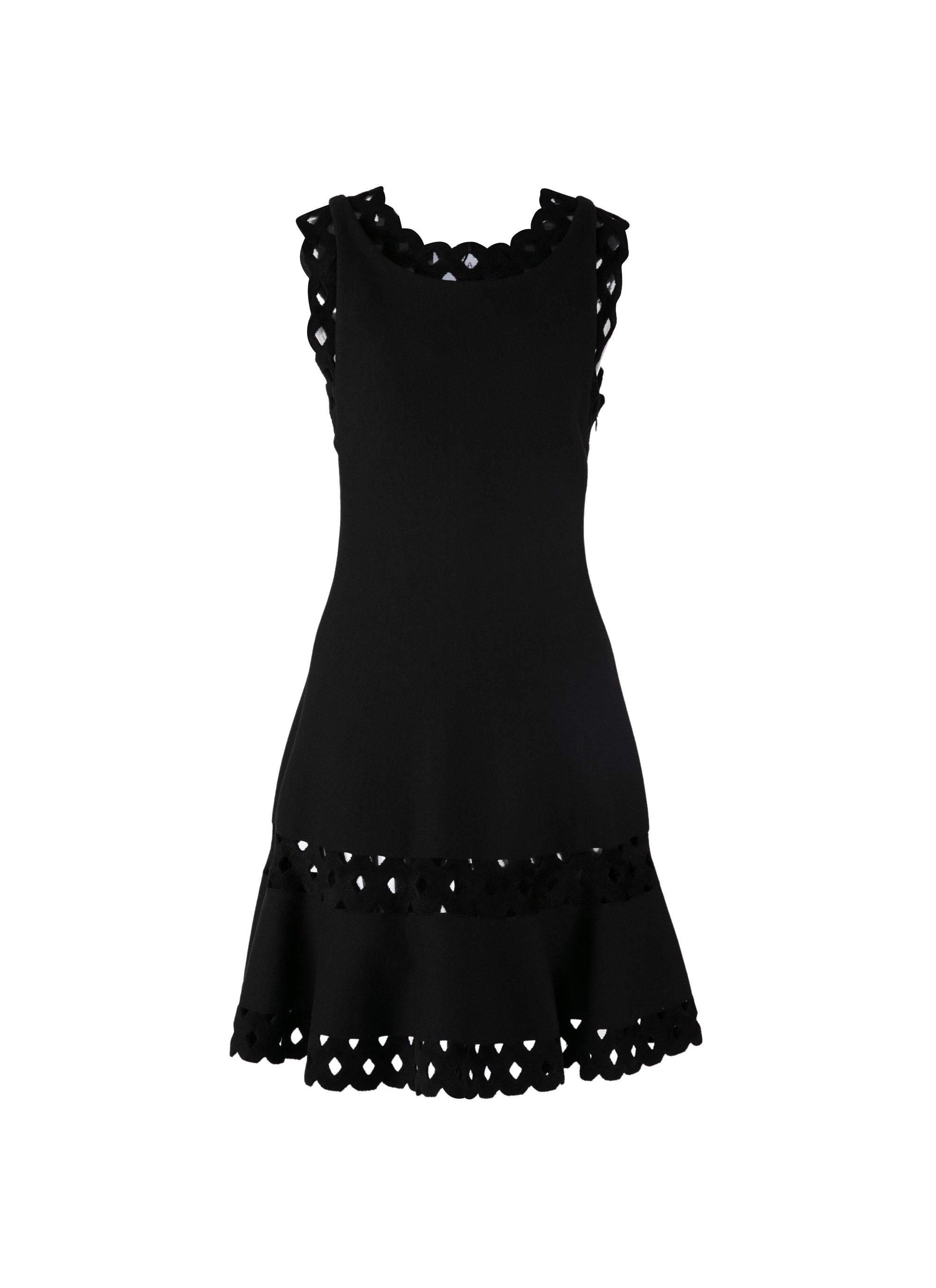 Robe courte sans manches Loden en laine - Noir
