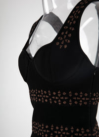 Robe longue sans manches - Noir & Bronze