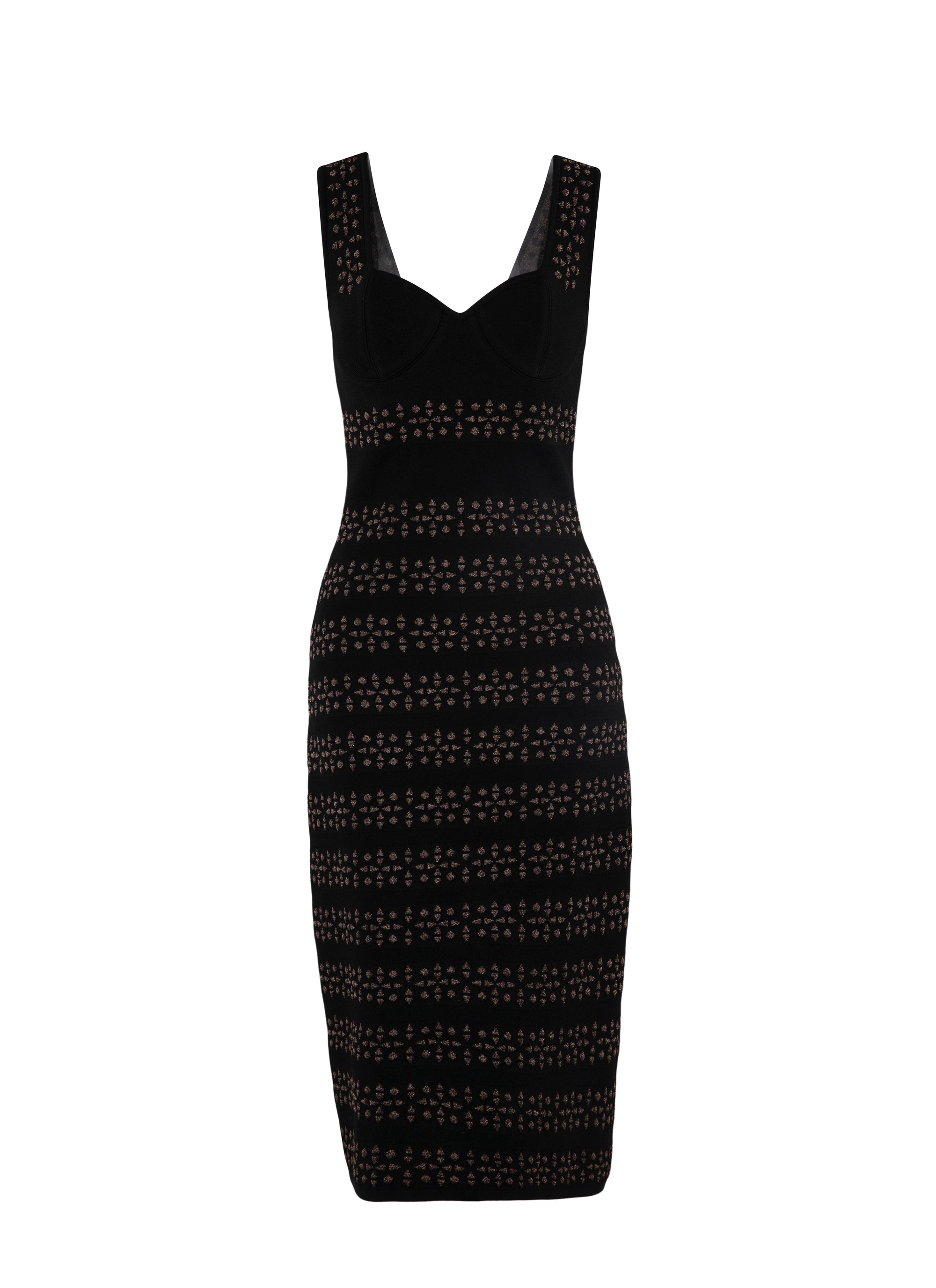 Robe longue sans manches - Noir & Bronze