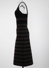 Robe longue sans manches - Noir & Bronze