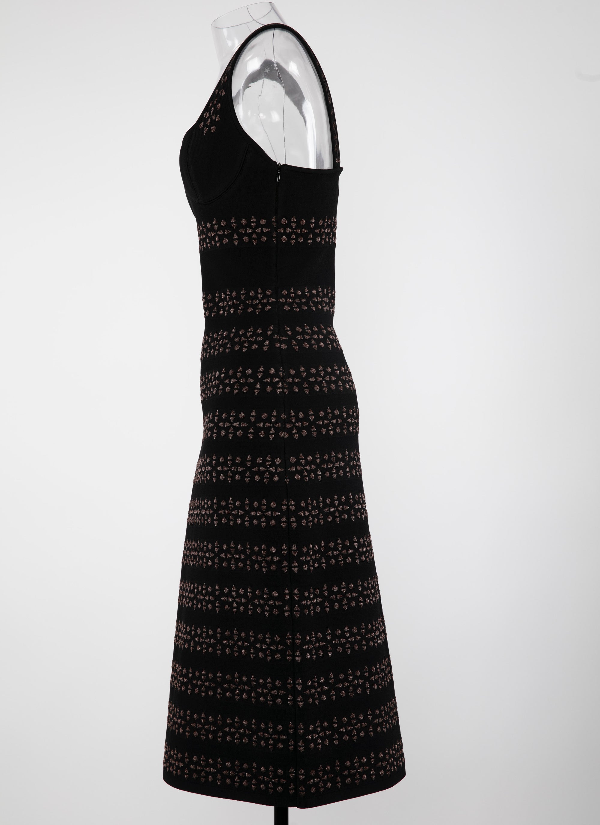 Robe longue sans manches - Noir & Bronze