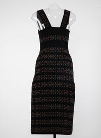 Robe longue sans manches - Noir & Bronze