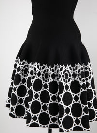 Robe courte à motif géométrique - Noir & Blanc