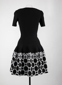 Robe courte à motif géométrique - Noir & Blanc