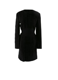 Fitted short dress with corset detail - Black intense