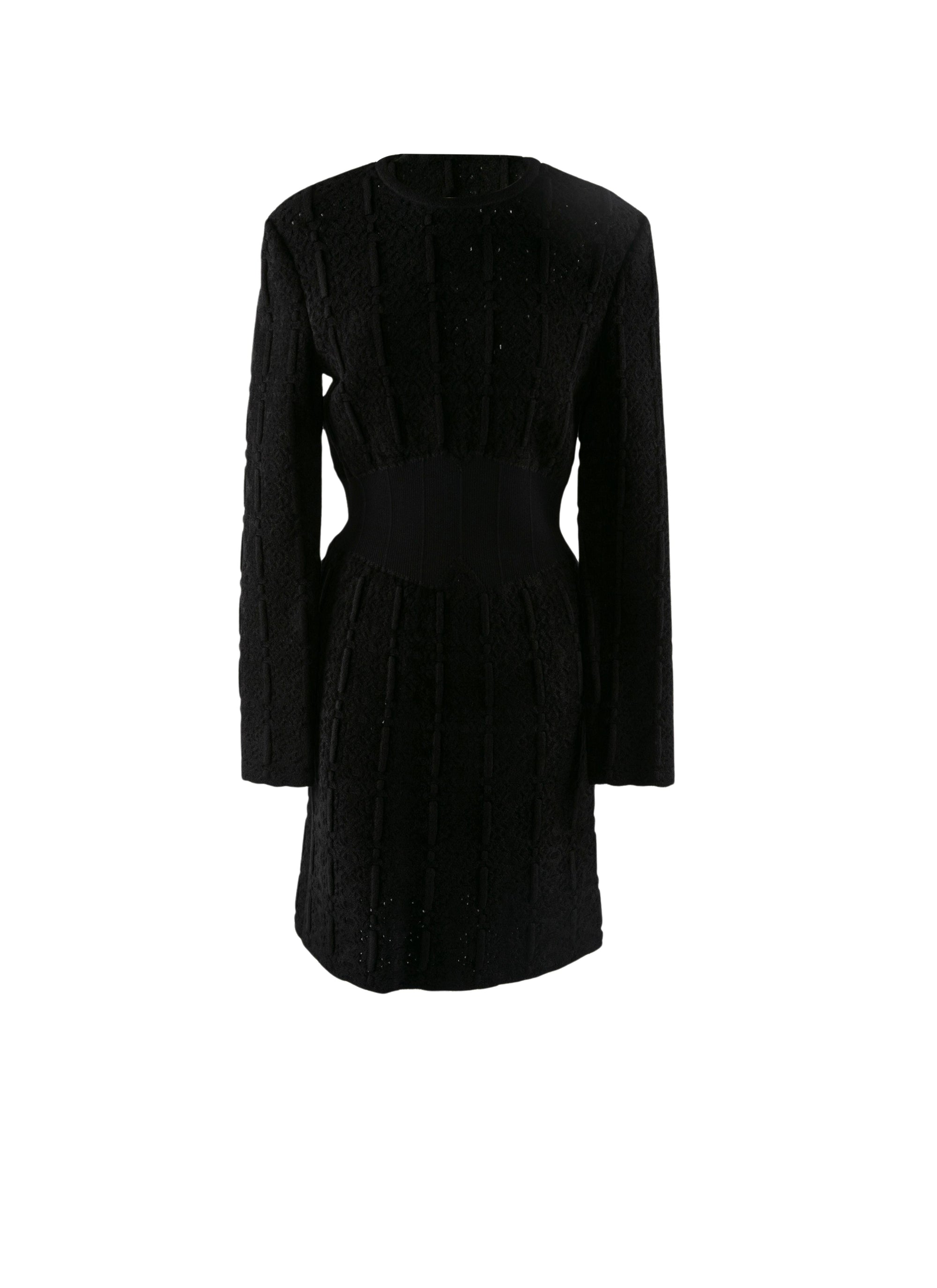 Fitted short dress with corset detail - Black intense