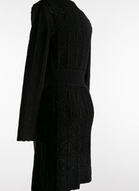 Fitted short dress with corset detail - Black intense