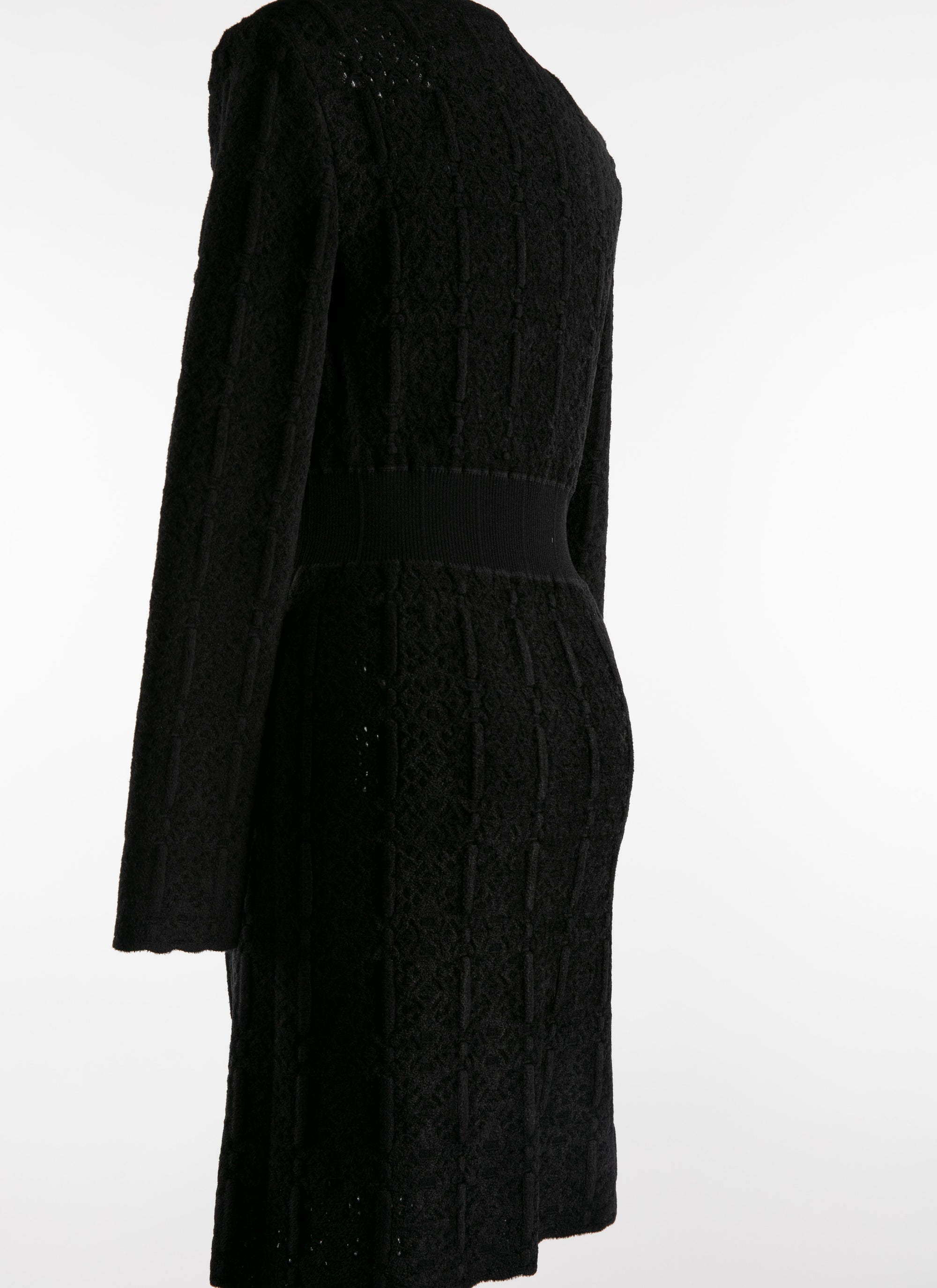 Fitted short dress with corset detail - Black intense