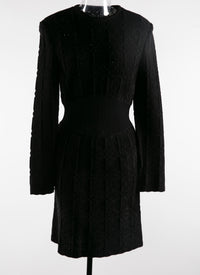 Fitted short dress with corset detail - Black intense