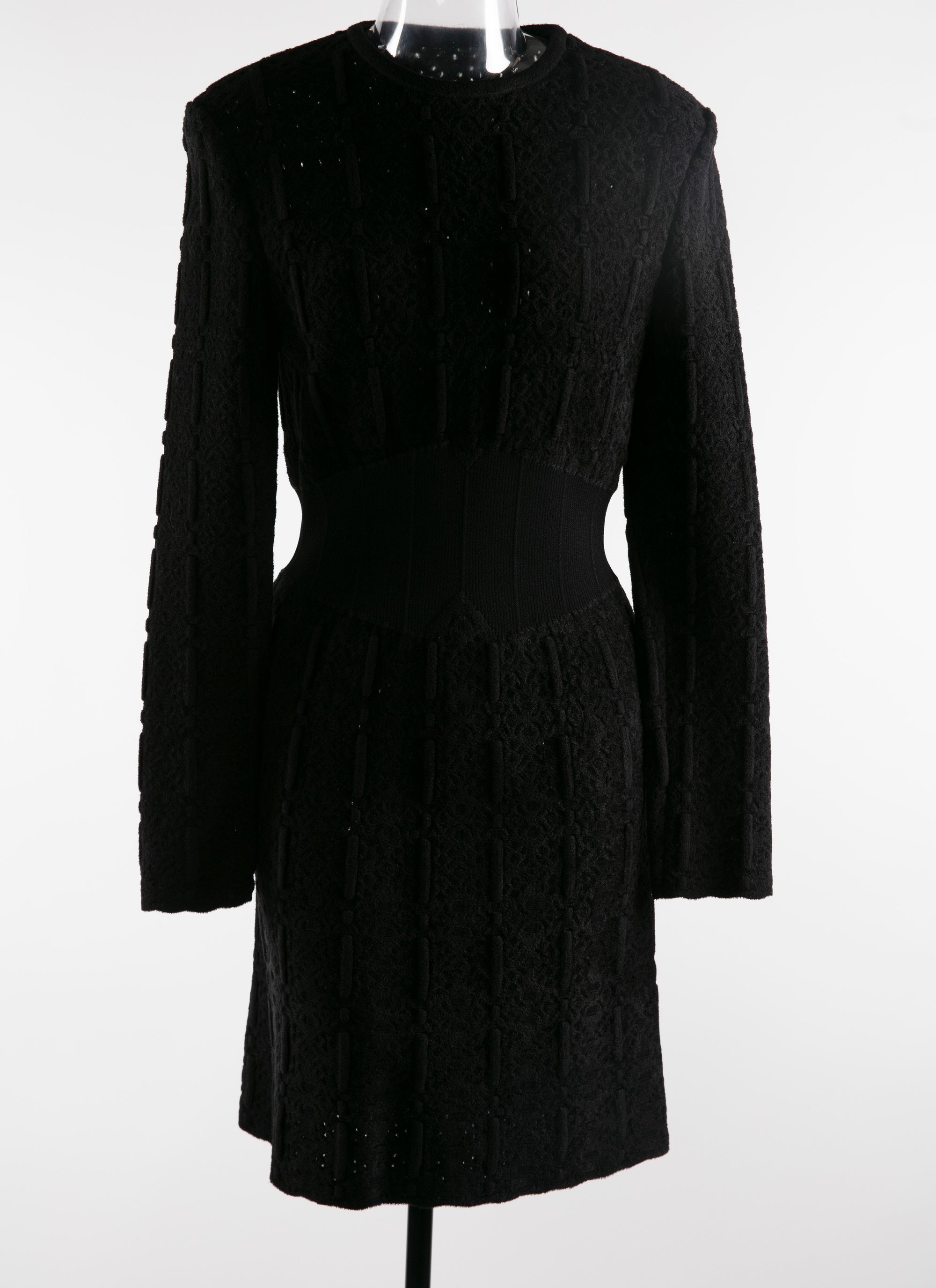 Fitted short dress with corset detail - Black intense