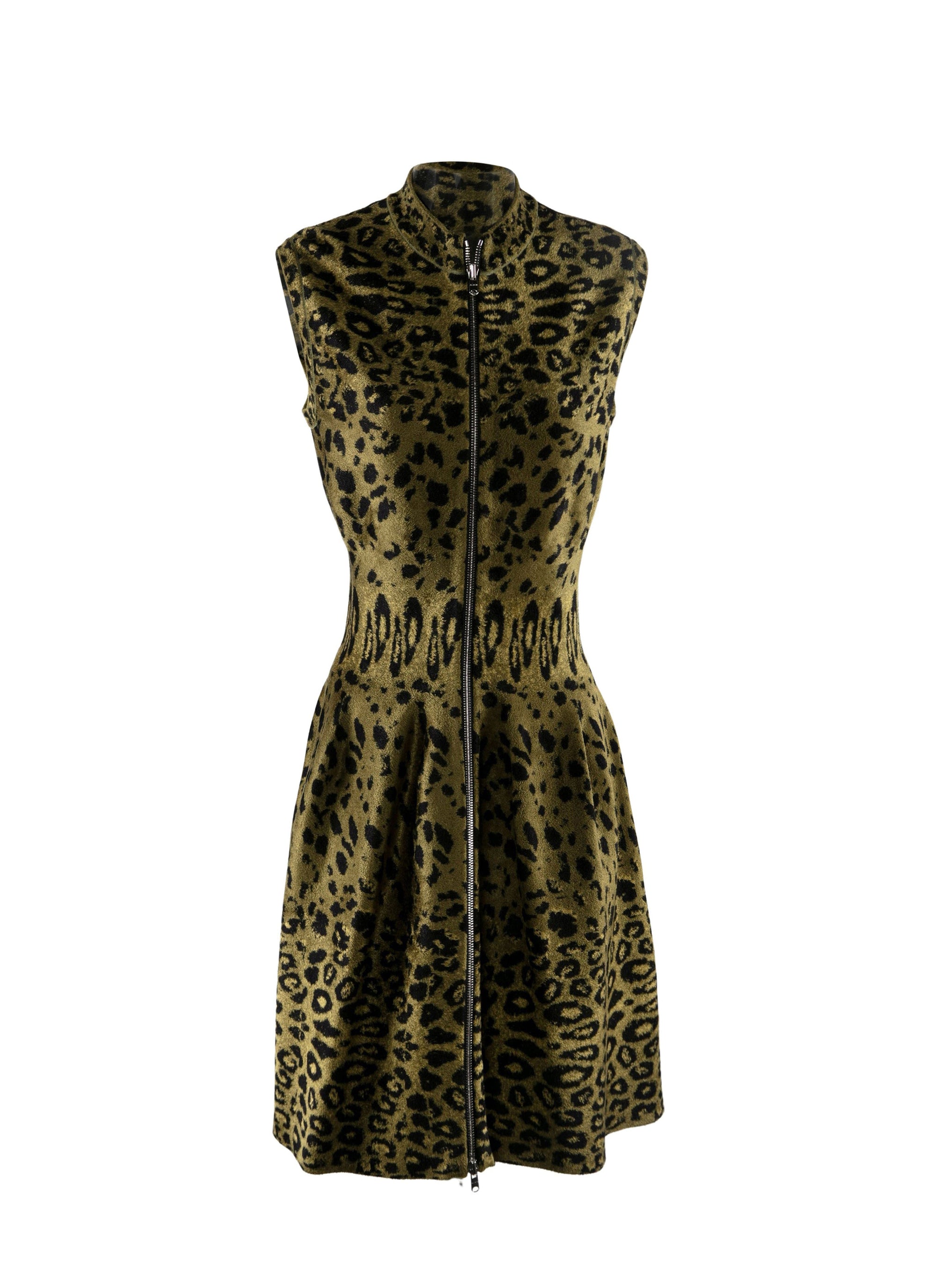 Robe courte sans manches - Vert & Noir