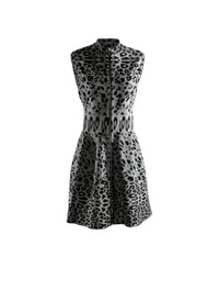 Sleeveless short dress - Grey & Black