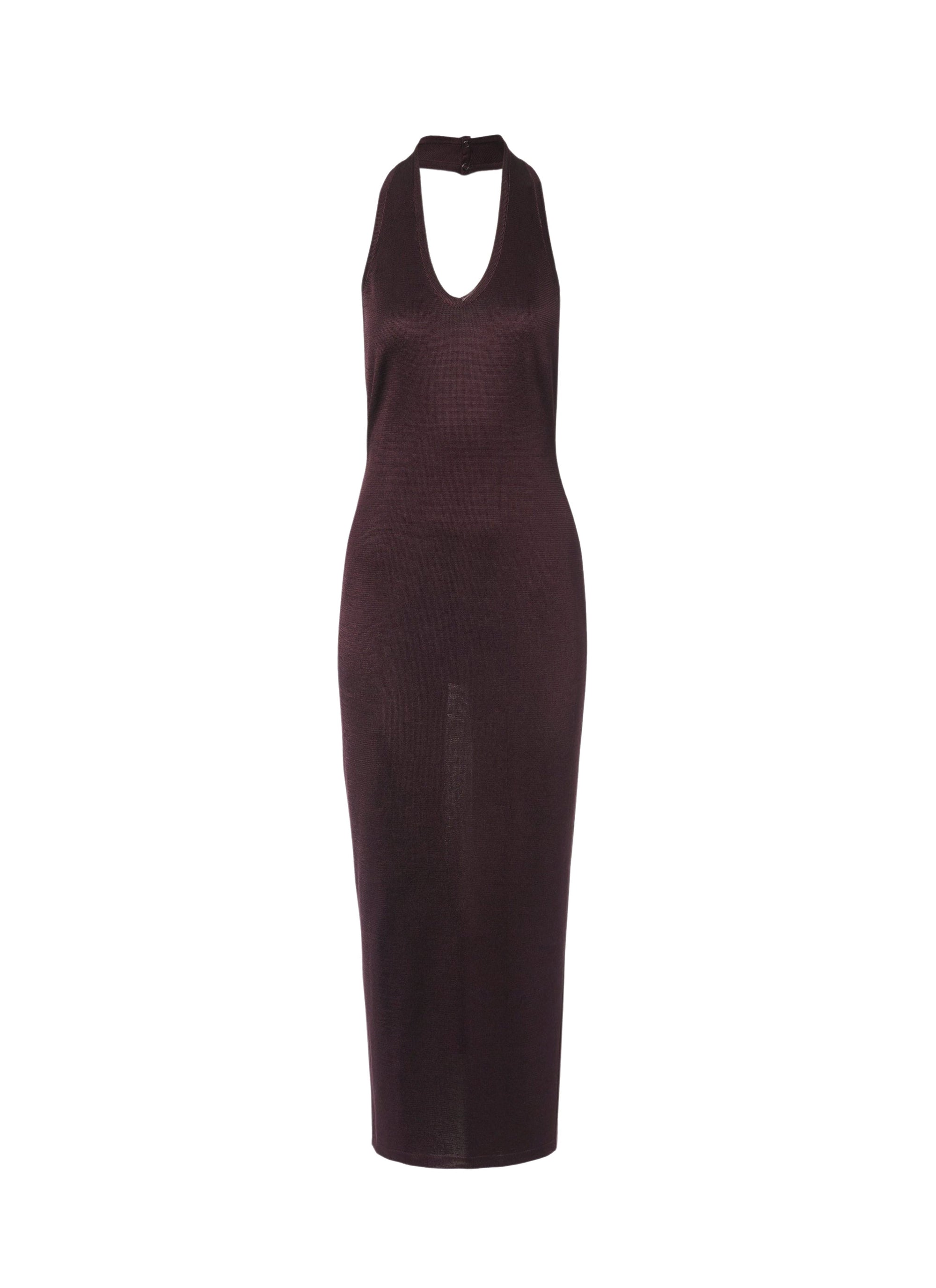 Robe longue sans manches - Aubergine