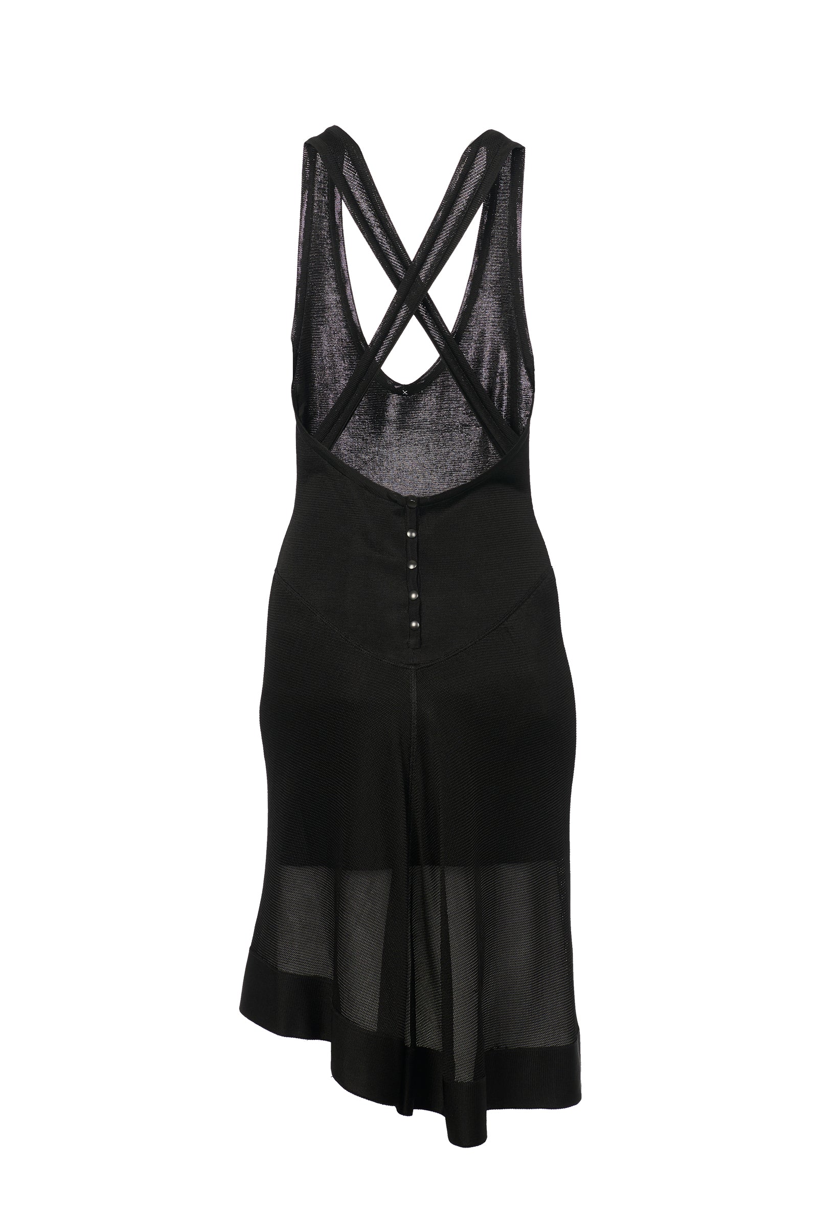 Robe courte asymétrique sans manches - Noir