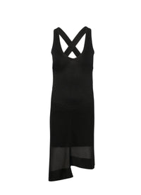 Robe courte asymétrique sans manches - Noir