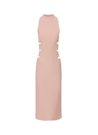 Robe sans manches moulants à découpes - Bois de Rose