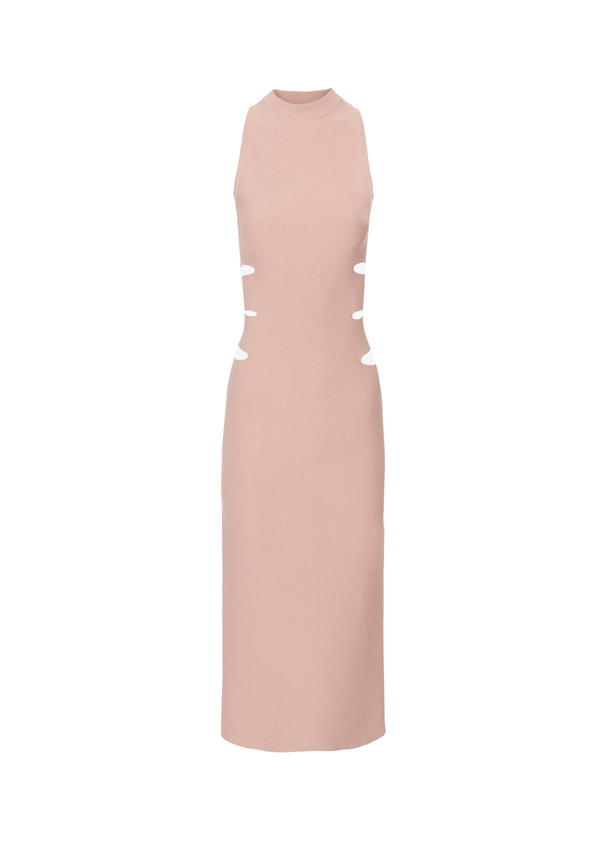 Robe sans manches moulants à découpes - Bois de Rose