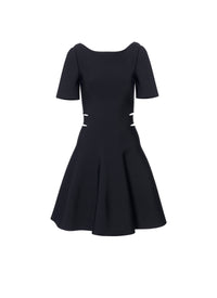 Short sleeved flared dress - Alaia Black