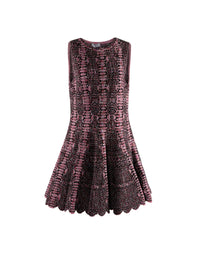 Robe évasée sans manches imprimé python - Noir & Rose