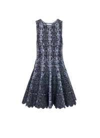 Robe évasée sans manches - Noir & Bleu