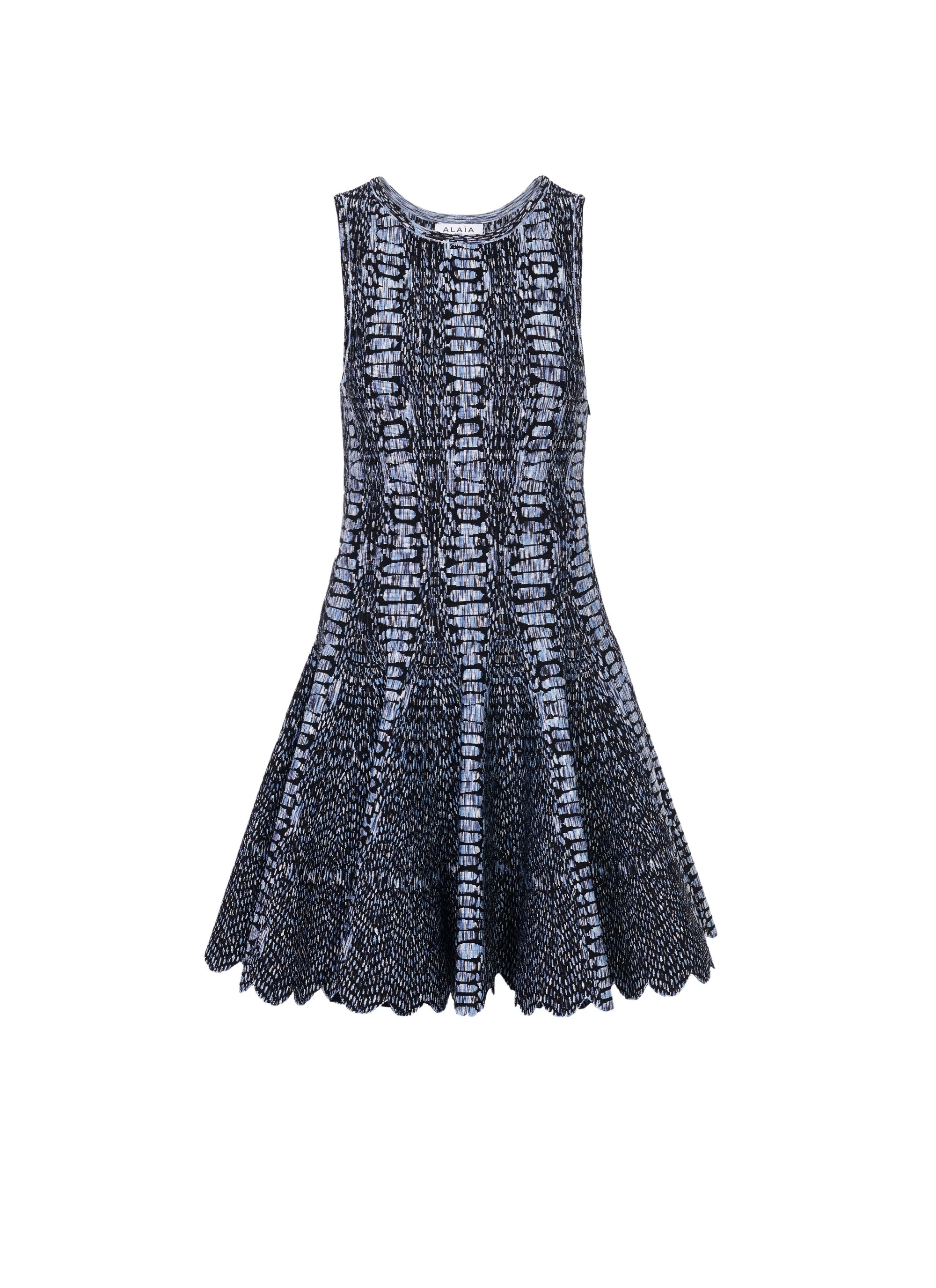 Robe évasée sans manches - Noir & Bleu