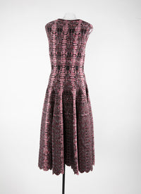 Robe longue sans manches imprimé python - Noir & Rose