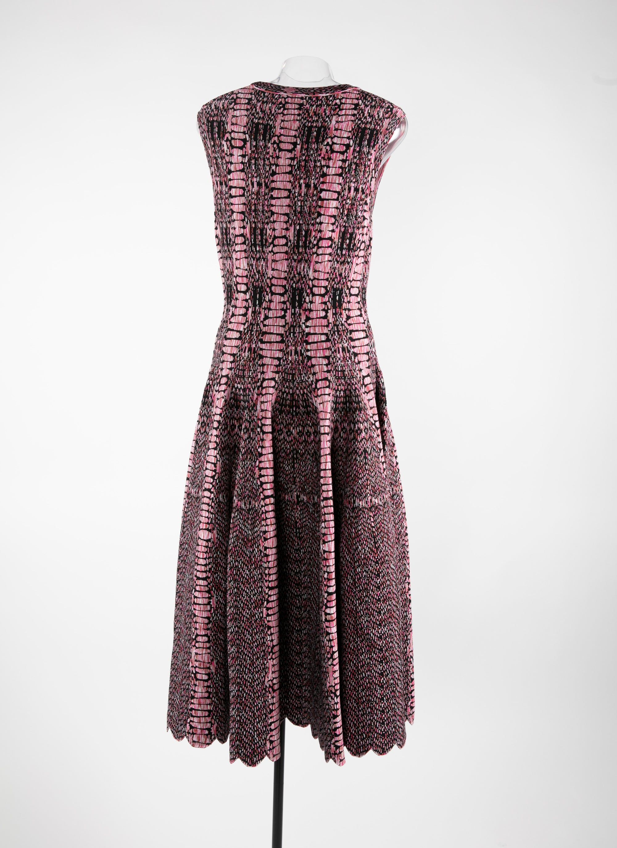 Robe longue sans manches imprimé python - Noir & Rose