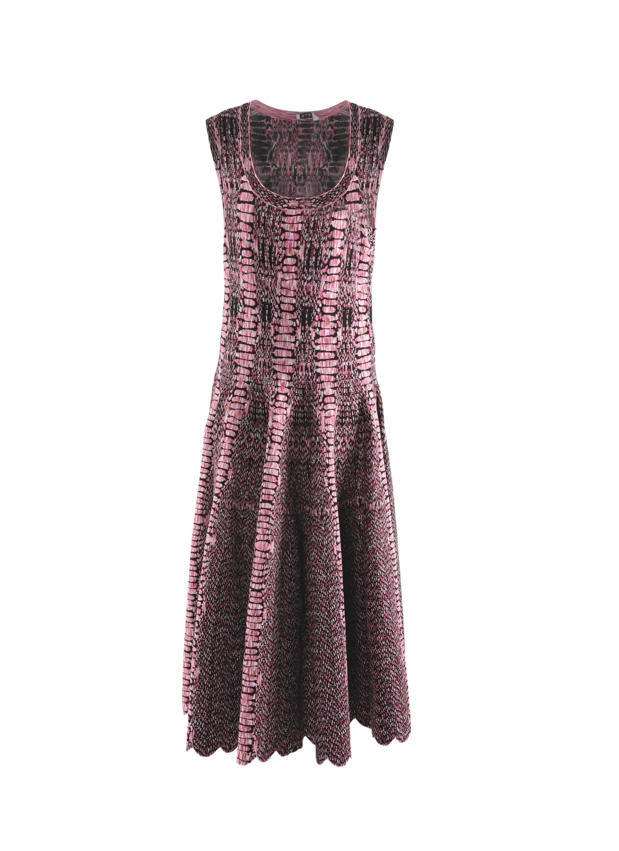 Robe longue sans manches - Noir & Rose