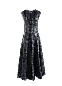 Sleeveless maxi dress - Black & Blue