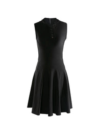 Robe patineuse courte à capuche - Noir