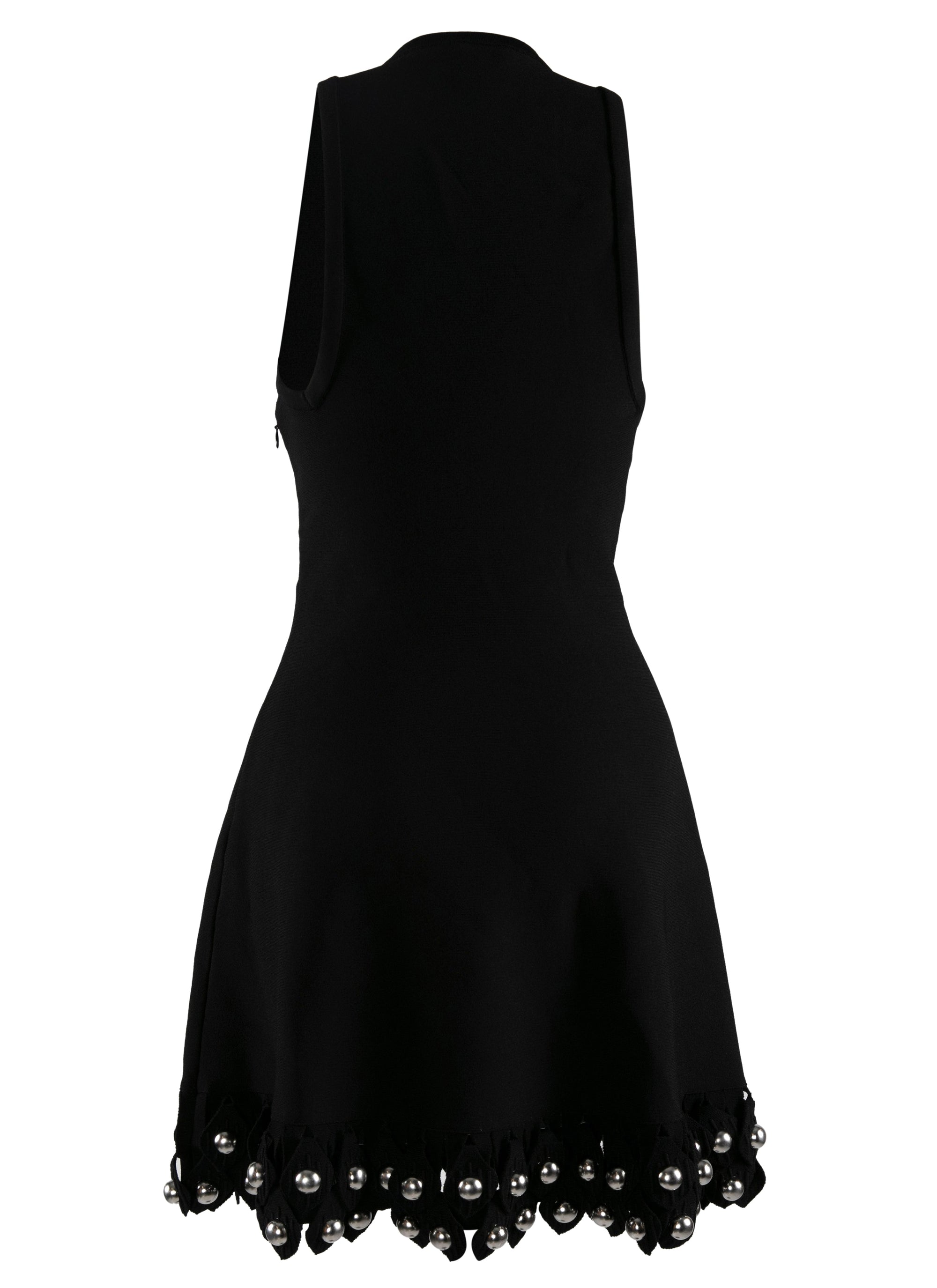 Robe échancrée en maille brodée - Noir Alaïa