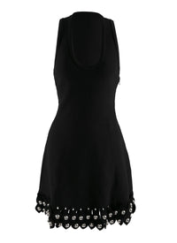 Robe échancrée en maille brodée - Noir Alaïa