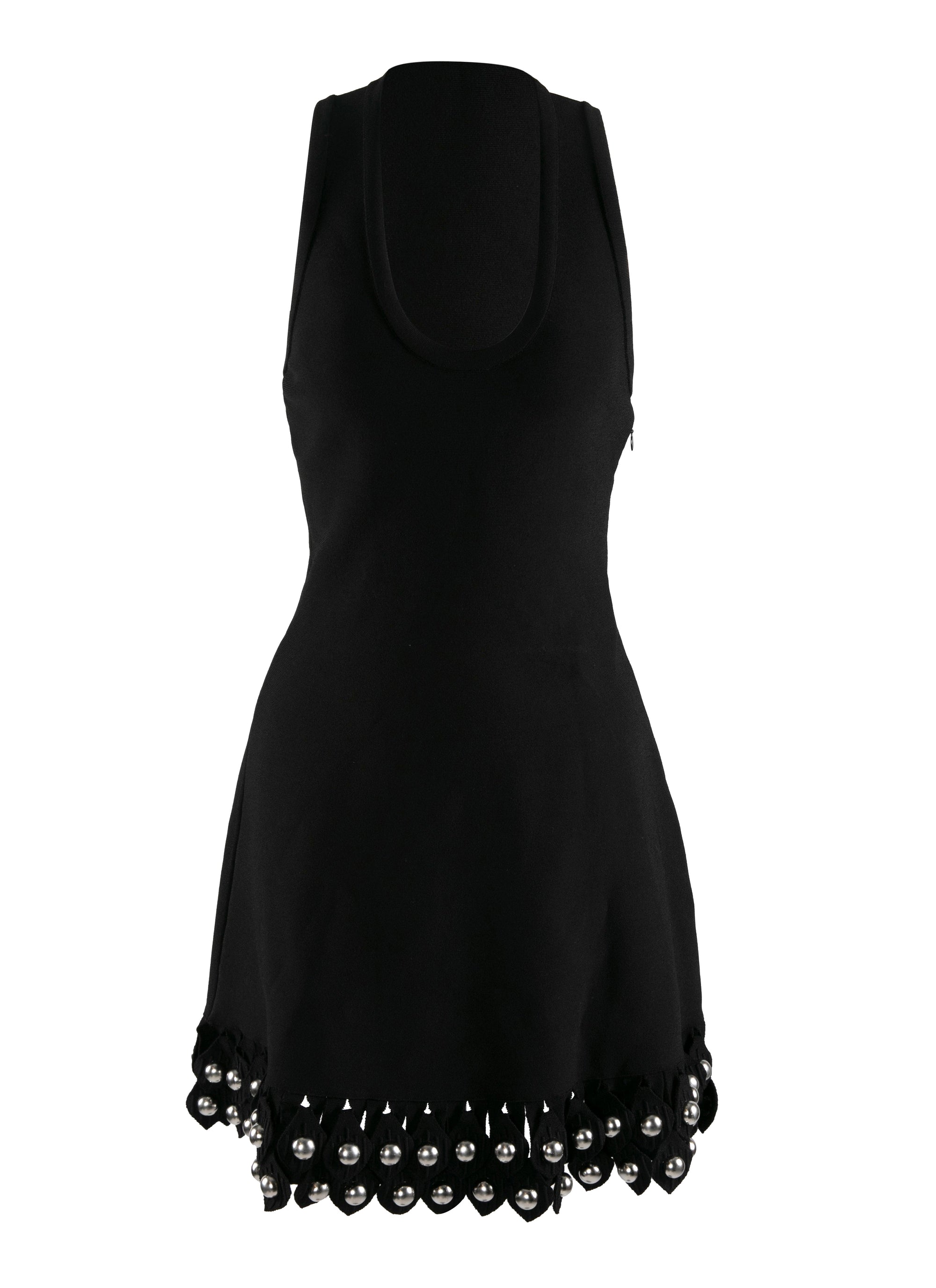 Robe échancrée en maille brodée - Noir Alaïa