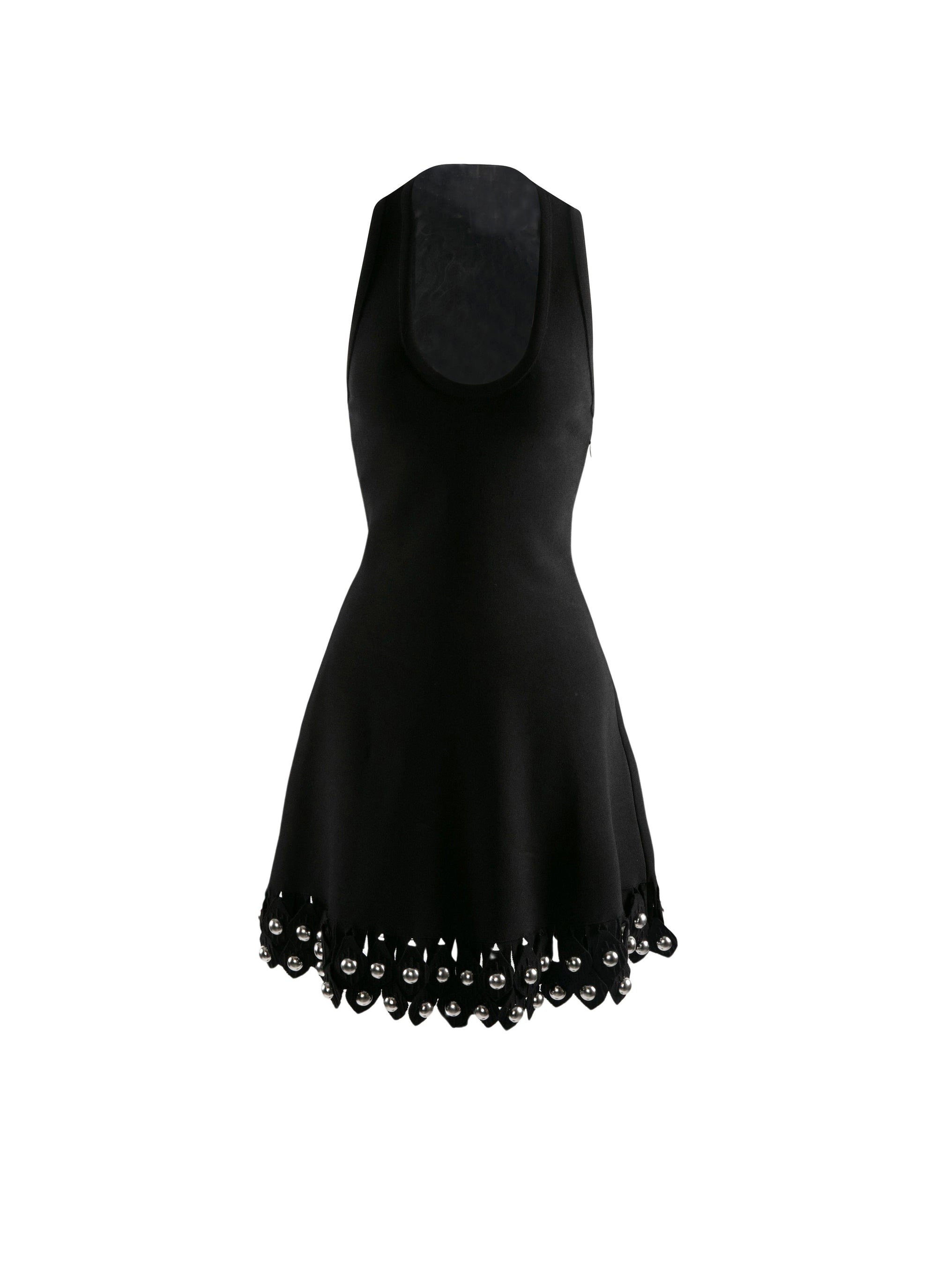 Robe échancrée en maille brodée - Noir Alaïa