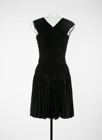 Pleated dress - Alaia Black