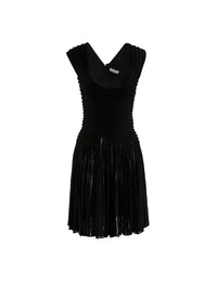 Pleated dress - Alaia Black