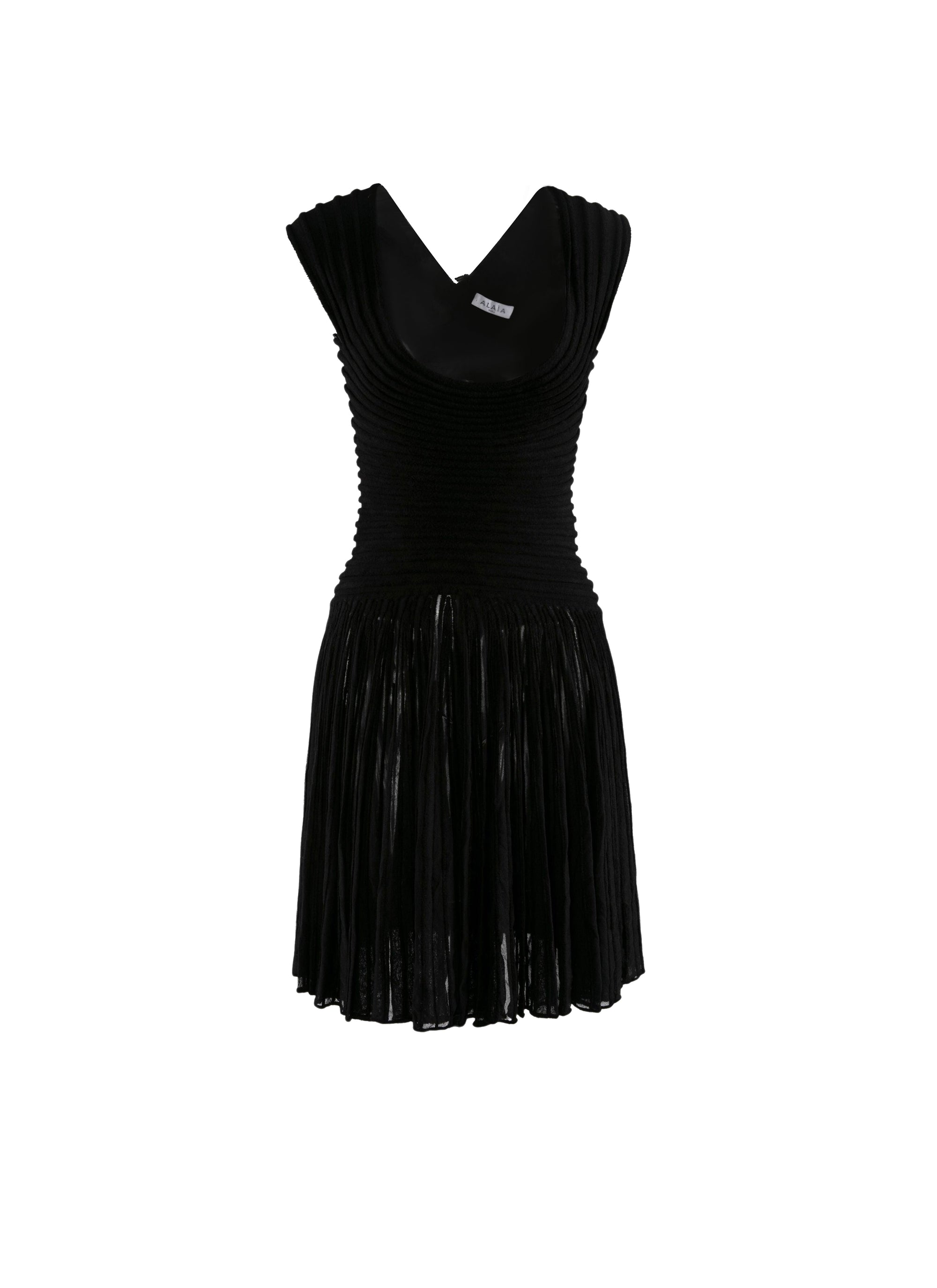 Pleated dress - Alaia Black