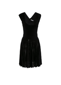 Sculpting pleated dress - Black Alaïa
