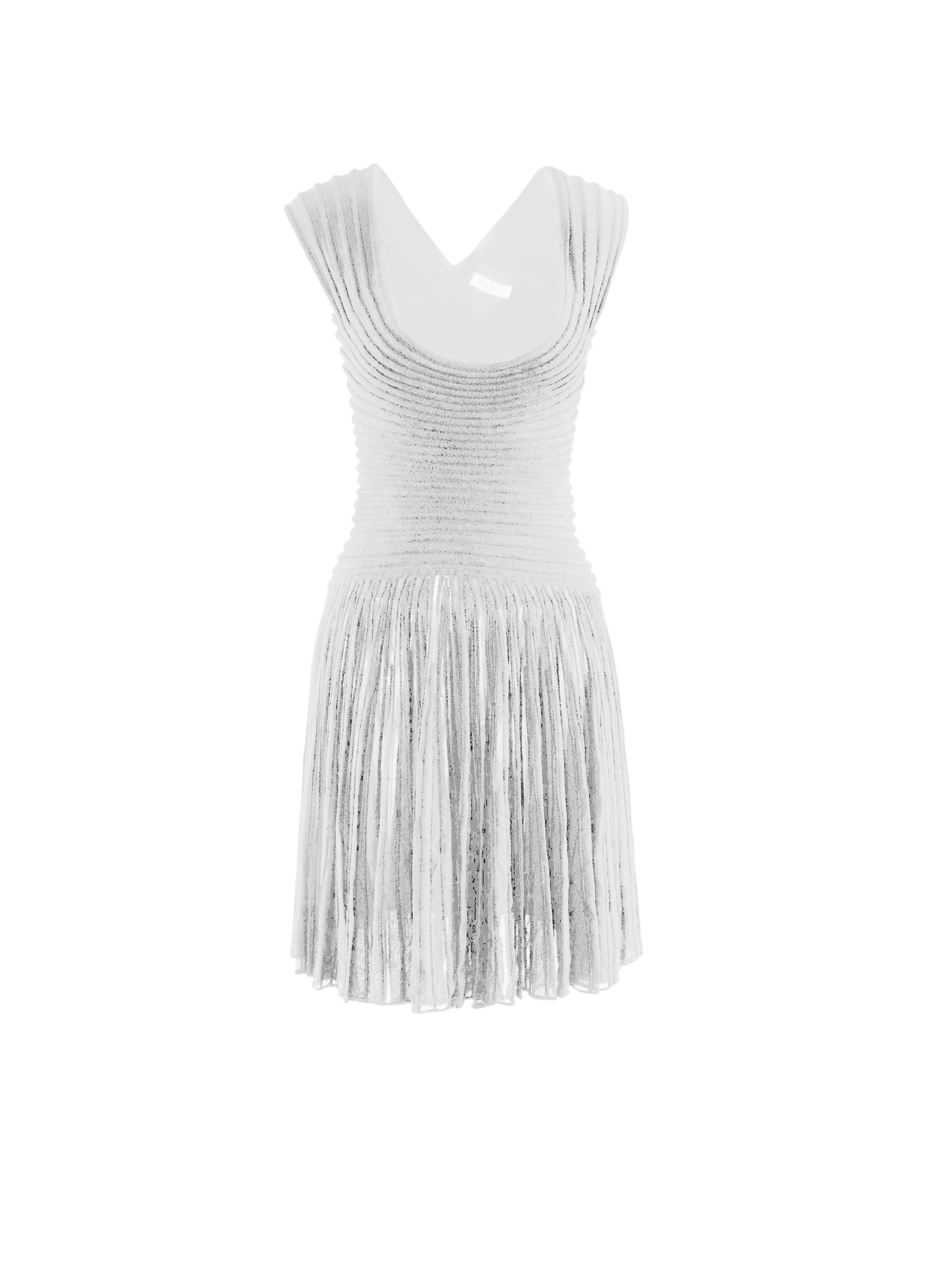 Pleated dress - White