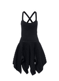 Robe ballerine à bretelles croisées - Noir Alaïa