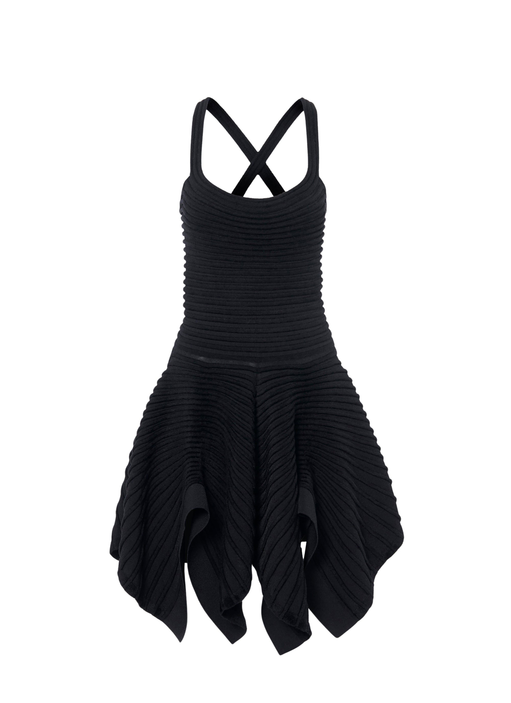 Robe ballerine à bretelles croisées - Noir Alaïa